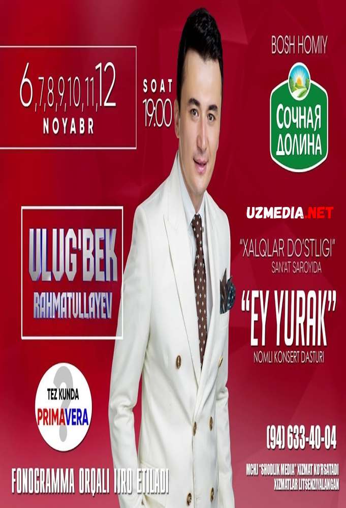 Ulug'bek Rahmatullayev - Ey yurak nomli konsert dasturi 2018 Full HD tas-ix skachat