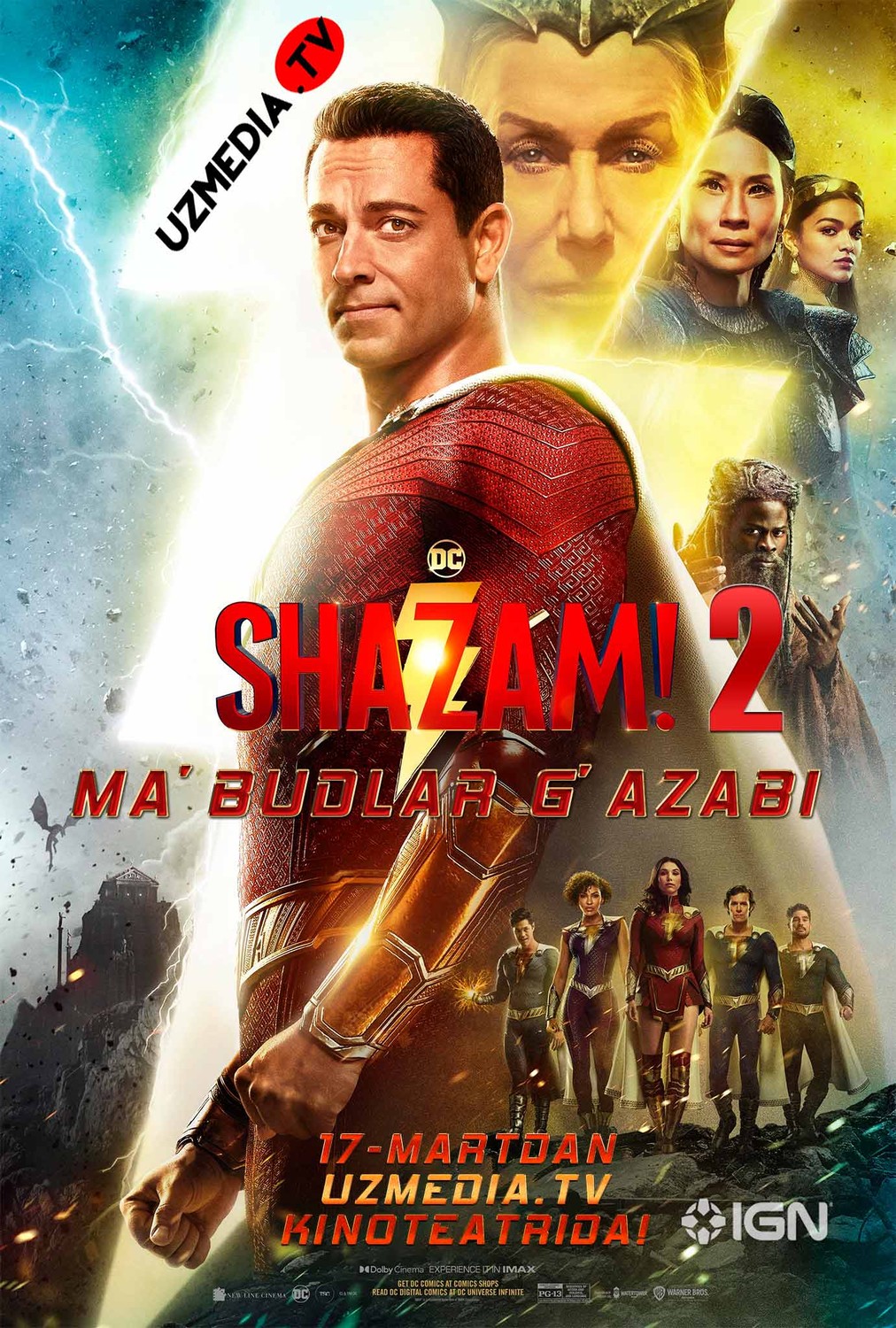 Shazam! 2 / Шазам! 2 Premyera Uzbek tilida O'zbekcha tarjima kino 2023 4K Ultra UHD skachat