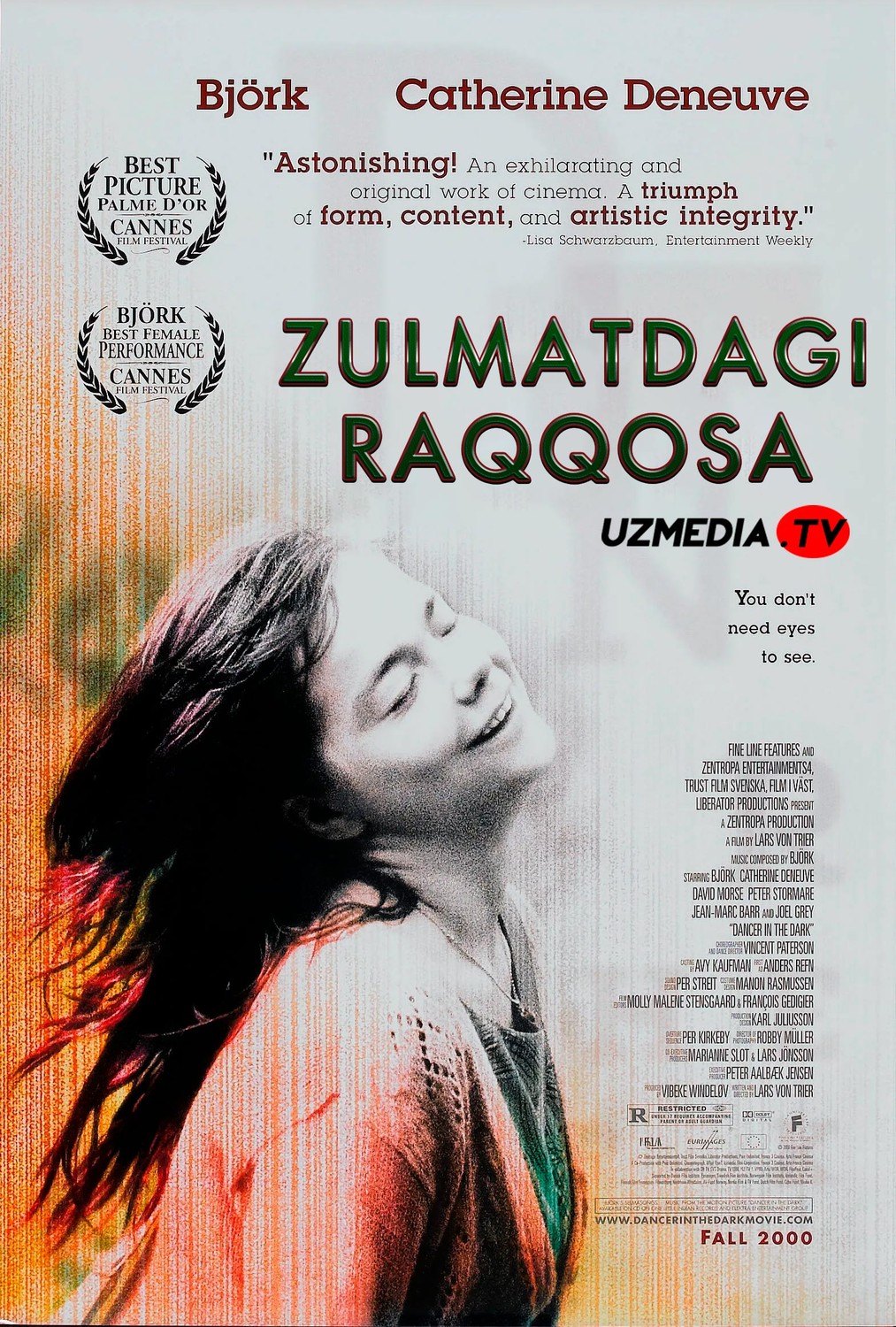 Zulmatdagi raqqosa Daniya retro filmi Uzbek tilida O'zbekcha 2000 tarjima kino SD skachat
