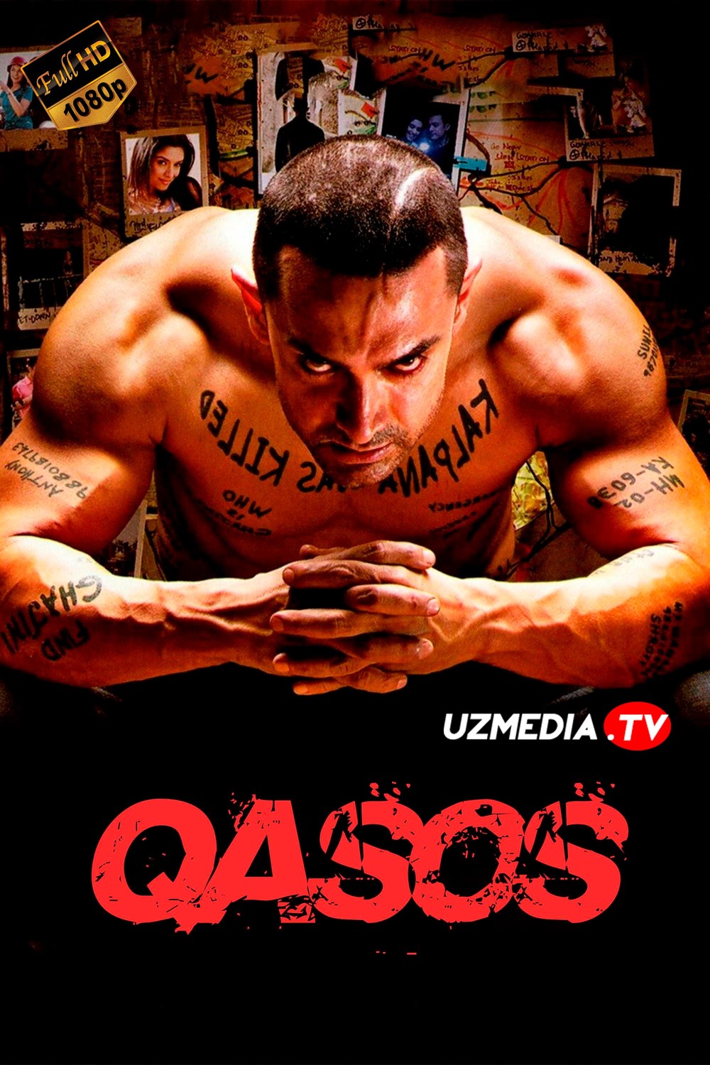 Qasos / Gadjini Hind kino Uzbek tilida O'zbekcha tarjima kino 2008 Full HD tas-ix skachat